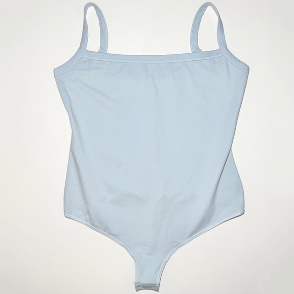 SKIMS Cotton Jersey Scoop Neck Bodysuit in Opal - Picture 3 of 7